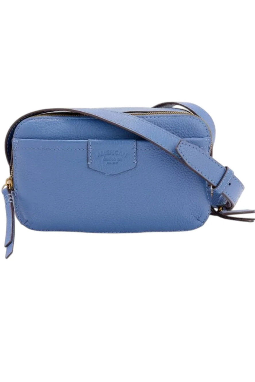 American Leather Co. Nashville Double Zip Crossbody Elemental Blue
